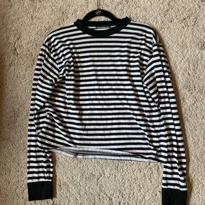Brandy Melville striped crop top long sleeve